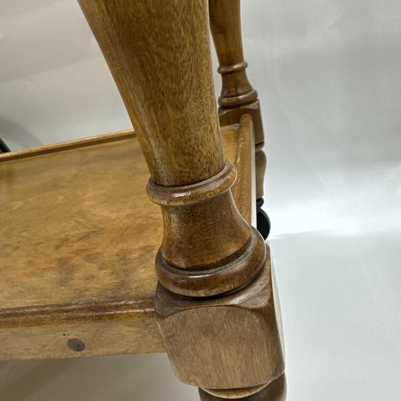 Antique Oak Tea Cart Cushman - Picture 8 of 16